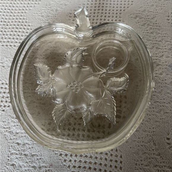 Vintage Hazel Atlas Apple Blossom Snack Plates - Picture 1 of 4